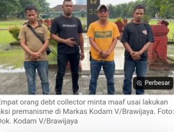 Debt Collector Minta Maaf Usai Lakukan Perampasan di Markas Kodam Brawijaya