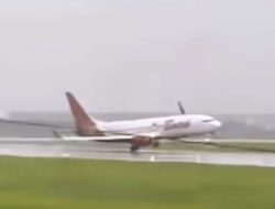 Momen Batik Air Hampir Tergelincir di Bandara Soetta