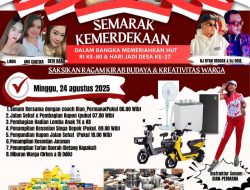Dirgahayu HUT RI ke 80  Sekaligus Ulang Tahun desa Sumber Makmur ke 27