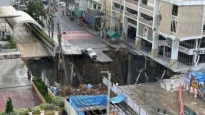Bangkok Gempar! Lubang Raksasa Sedalam 50 Meter Muncul di Depan Rumah Sakit