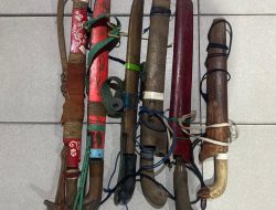 Polres Kotim Lakukan Penyitaan 4 Pondok di Lahan PT. Mulia Agro Permai