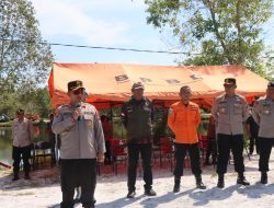 Polres Kotim Bersinergi Bersama BPBD Lakukan Simulasi Penanggulangan Korban Bencana