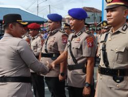 Kapolres Kotim Pimpin Upacara Serah Terima dan Pelantikan Jabatan