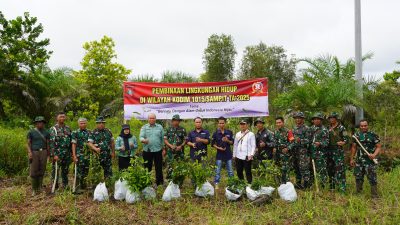Kodim 1015/Sampit Gelar Program Pembinaan Lingkungan Hidup Dengan Menanam 1.000 Pohon