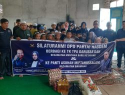 HUT ke-14, NasDem Kotim Berbagi Sembako Dengan Anak TPQ dan Panti Asuhan