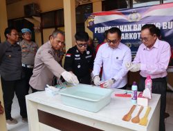 Polres Kotim Musnahkan 223,74 Gram Sabu, Upaya Berani Lindungi Masyarakat dari Ancaman Narkoba