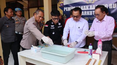 Polres Kotim Musnahkan 223,74 Gram Sabu, Upaya Berani Lindungi Masyarakat dari Ancaman Narkoba