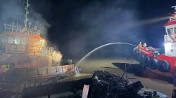 KSOP Sampit Apresiasi atas Aksi Cepat, Sinergi, dan Kekompakan Instansi Terkait untuk Penanganan Pemadaman Kebakaran Kapal TB Batara VII