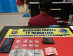 Pria Diduga Budak Narkoba di Palangka Raya Ditangkap, Barang Bukti 8 Paket Sabu Disita Polisi