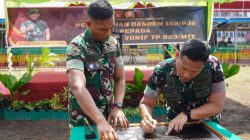 Kunker ke Stadion 29 November, Danrem 102/Pjg Serahkan 2 Sapi dan 2 Kambing ke Yonif 923 Mentaya