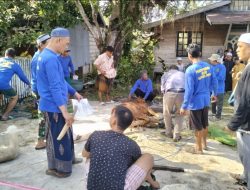 Masjid Sayyidul Ihsan Sampit Sembelih 1 Sapi dan 3 Kambing Kurban, Wujud Kepedulian dan Ukhuwah Masyarakat