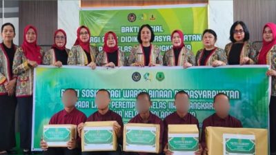 Dari Bingkisan ke Harapan Baru, PIPAS Kalteng Bina WBP Perempuan dan Anak Binaan di Palangka Raya