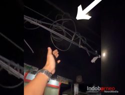 Diduga Kabel Internet Bergelantungan di Tengah Jalan RA Kartini Sampit Sudah Makan Korban