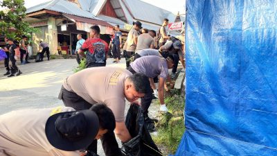 Bersinergi untuk Lingkungan, Polda Kalteng Gelar Korve Massal di Pasar Kahayan Dukung Indonesia Asri