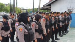 79 Polisi Siap Siaga Aksi Damai Fordayak di Kantor Mandiri Tunas Finance Palangka Raya