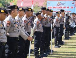 Semarakkan HUT Bhayangkara ke-80 di Polda Kalteng, Pengendalian Masa Digelar untuk Pasukan