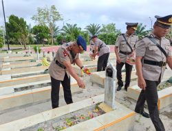 HUT Bhayangkara ke-80, Kompi 3 Batalyon B Pelopor Gelar Ziarah di TMP Indra Pura Pangkalan Bun