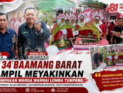 RT 34 Baamang Barat Tampil Meyakinkan, Kekompakan Warga Warnai Lomba Tumpeng HUT ke-81 RI