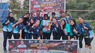 Pesta Kemenangan! Libas Lawan Demi Lawan, KSPSI Kotim Akhirnya Angkat Trofi Juara 1 Voli Terantang