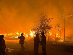 Begini Ngerinya Kebakaran Baamang Hulu, Tiga Rumah Ludes dan Gudang Ikut Terbakar