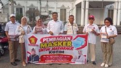Asap Karhutla Makin Mengganas, Gerindra Kotim Bagikan Ribuan Masker ke Warga