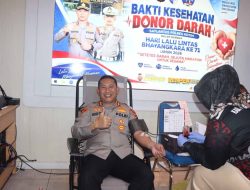 Sambut Hari Lalu Lintas Bhayangkara ke-71, Satlantas Polres Kotim Gelar Donor Darah untuk Masyarakat